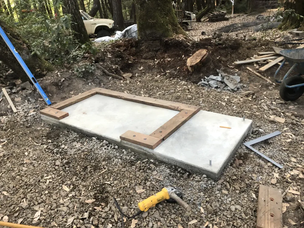 A shed (in the woods) image